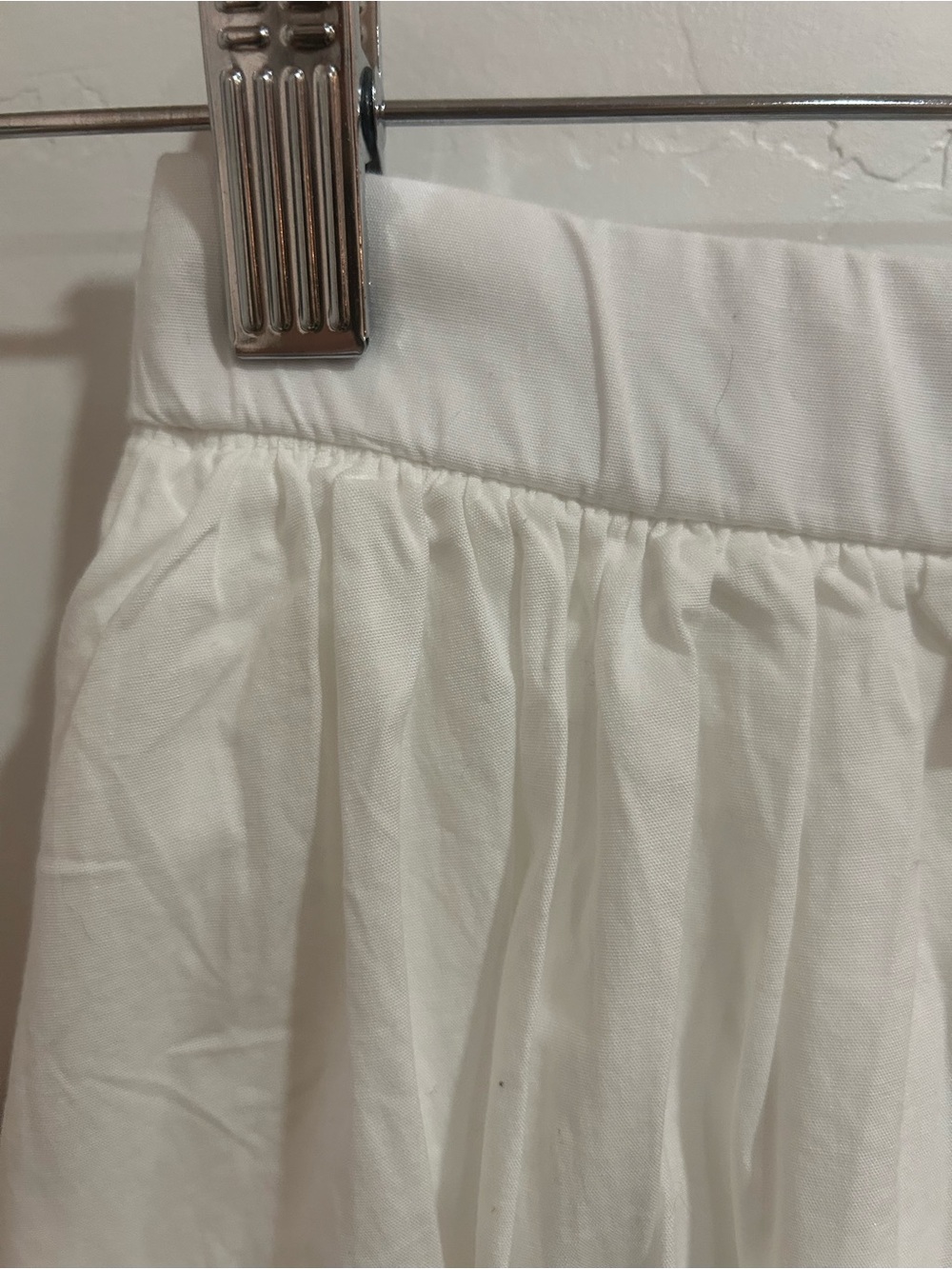 New!!! J. Crew White Gathered Midi Skirt - Picture 3 of 6